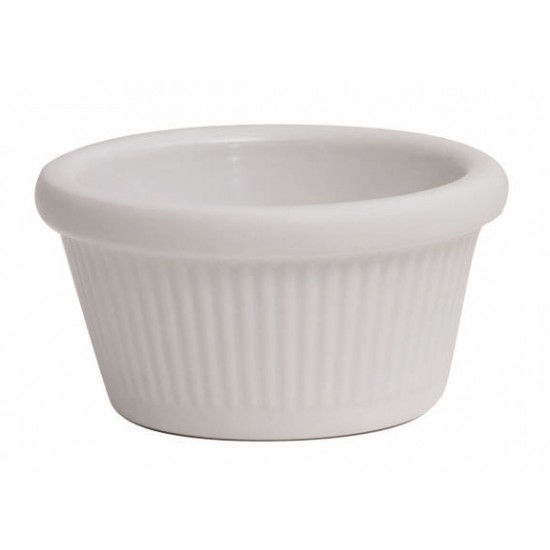 Melamine Ramekins White Fluted