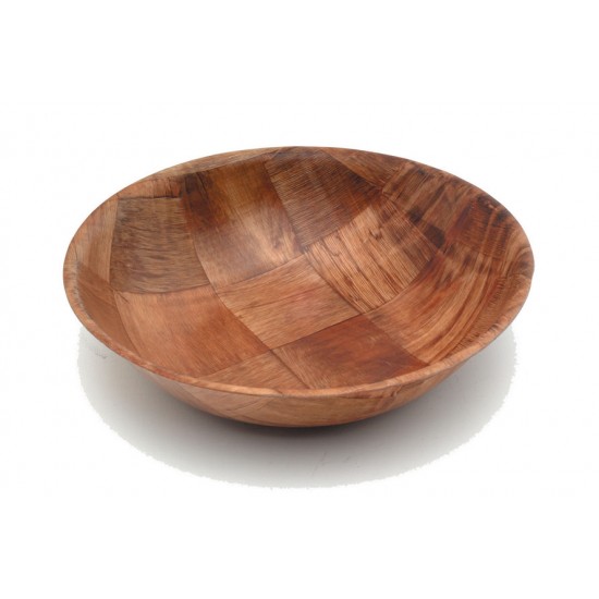 Round Woven Wooden Bowls