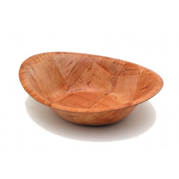 Oval Woven Wooden Bowls