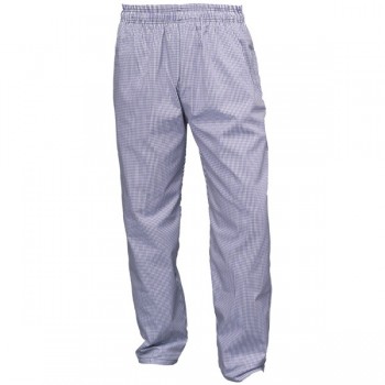 Blue & White Check Baggies Chef Trousers