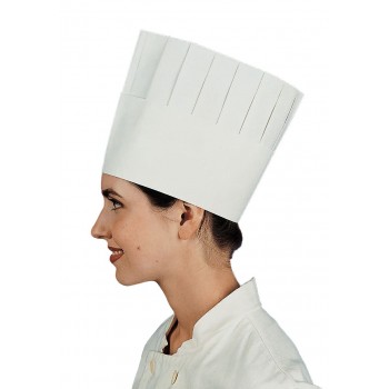 Dennys Skull Cap Double Band Uniform Unisex Turn Up Oval Shape Kitchen Chefs Hat 