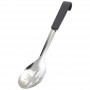 Black Handled Straining Serving Spoon