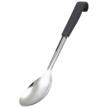 Black Handled Solid Serving Spoon